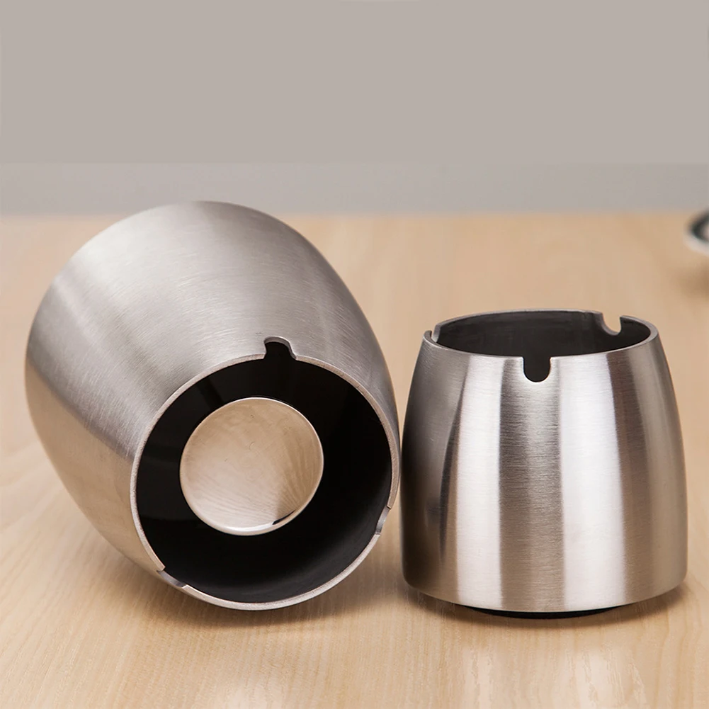 Пепельницы сигарет дым держатель зольный коллектор Bin бытовой нержавеющая сталь