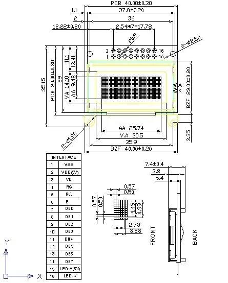 8x2 STN синий белый символ 0802 ЖК-модуль HD44780 или SPLC780 контроллер Мини ЖК 8*2 параллельный дисплей для 51 mcu stm32