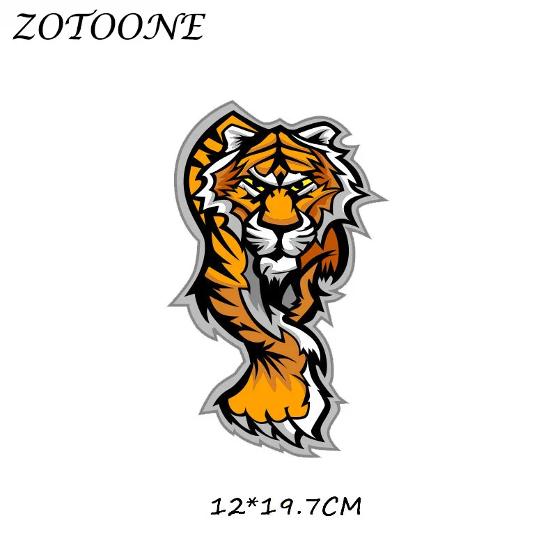 Нашивки ZOTOONE для одежды нашивка с тигром термотрансферный аксессуар сделай сам