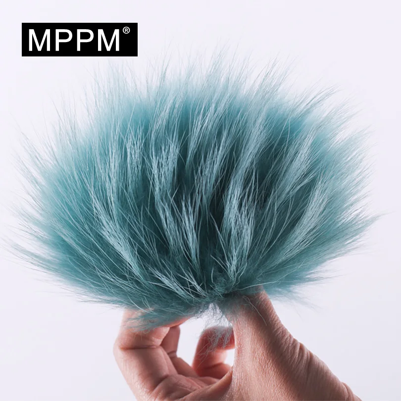 Меховые помпоны MPPM 12 цветов из меха енота для шапки с пряжкой натурального 15 16 см