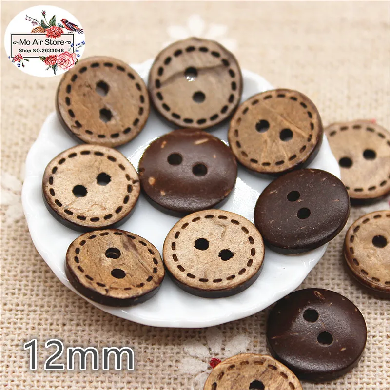 50 шт. кокосовые круглые пуговицы 15 мм|button craft|button naturalround buttons |