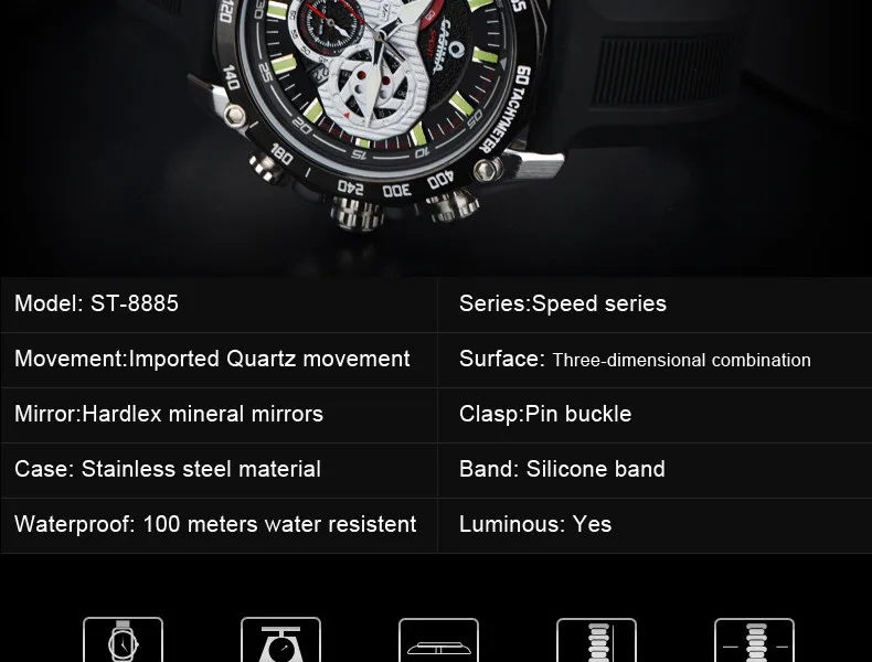 Relojes Hombre CASIMA модные повседневные часы мужские спортивные часы кварцевые наручные часы мужские s водонепроницаемые 100 Relogios Masculino