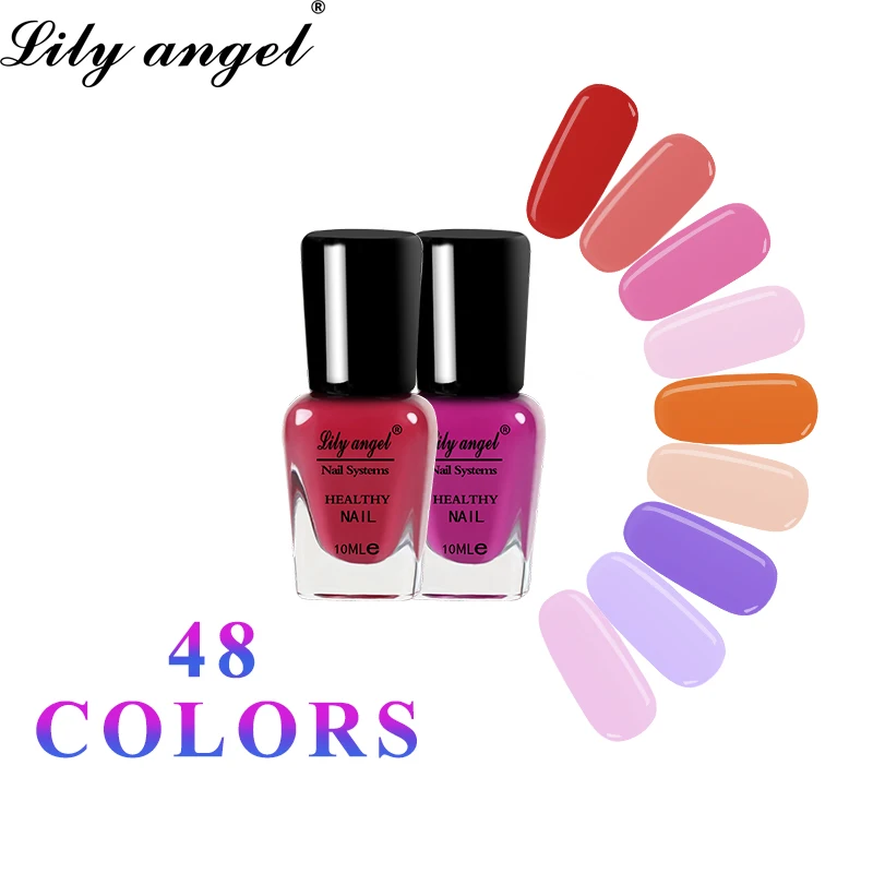 Экологичный лак для ногтей Lily angel 10 мл Цветной Гель с водной базой без