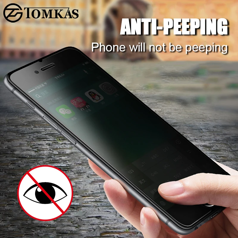 Защитное стекло TOMKAS для iPhone 8 Plus Защита экрана защиты от взглядов 7 6 6S 5 5C|privacy