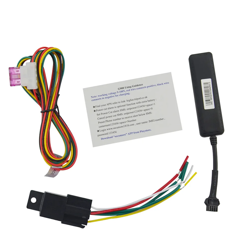 Автомобильный GPS трекер G900 мини в режиме реального времени без аккумулятора с