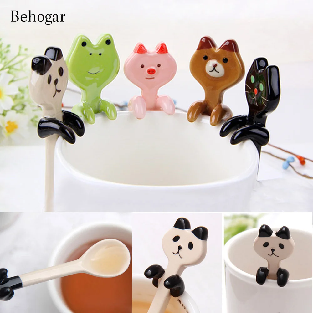 Behogar 5 шт. с изображениями мультипликационных персонажей Керамика Кофе Чай