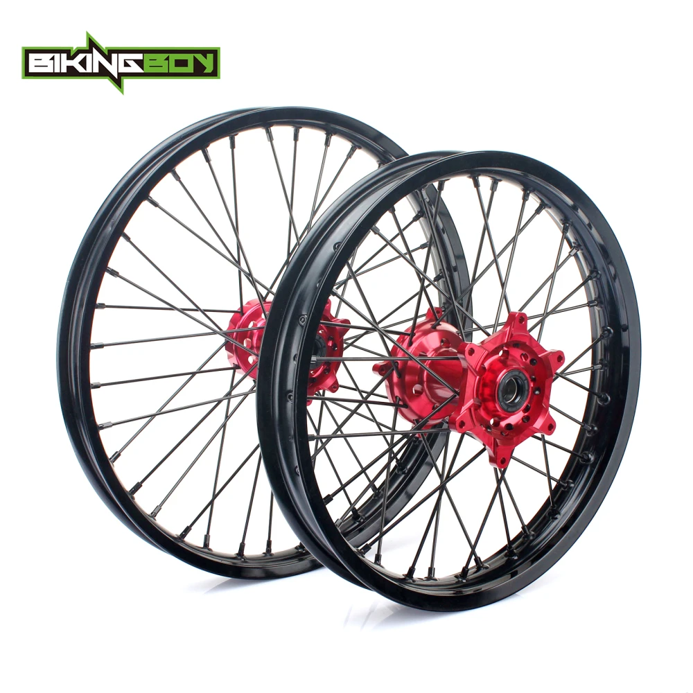 Ступица колеса BIKINGBOY 21 &quot19&quot для HONDA CR 125 250 R 02 13 CRF250R 04 19 CRF250X CRF450R CRF450X 18 17 16 15