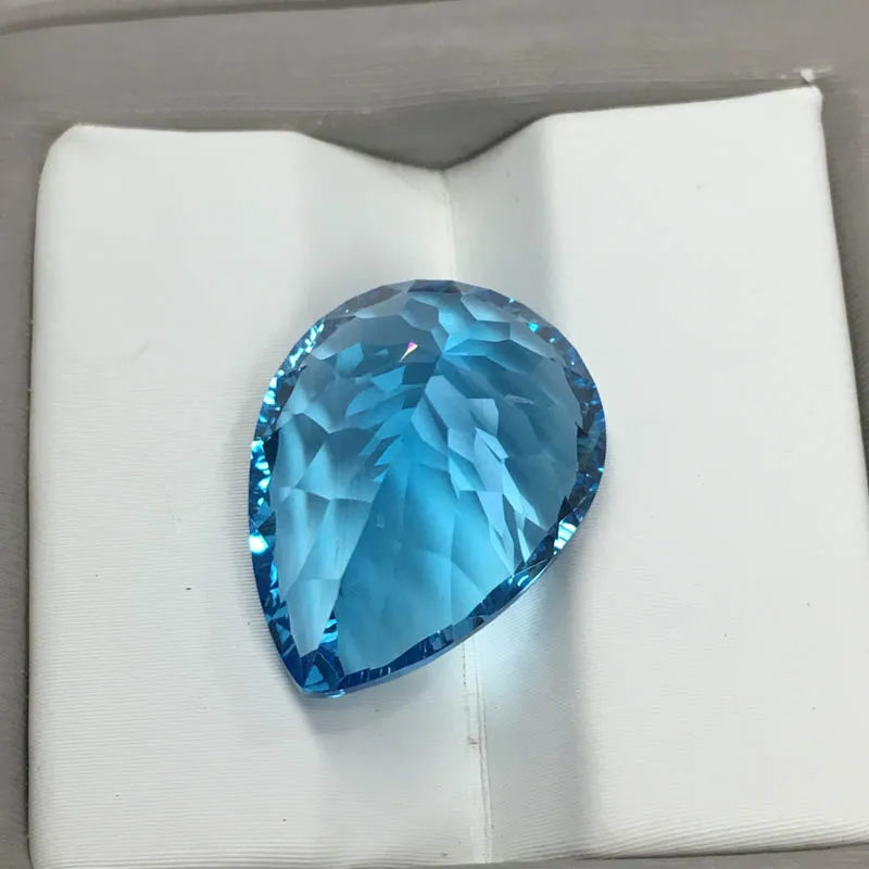CSJ натуральный голубой топаз свободный драгоценный камень глубокая расцветка
