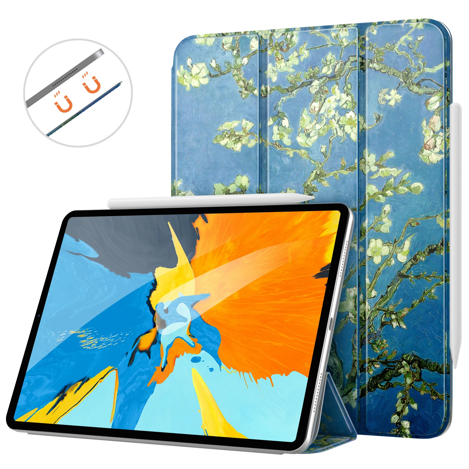 Чехол MoKo для iPad Pro 11 [Поддержка магнитно прикрепить заряд/пара] тонкий легкий смарт-чехол-подставка с автоматическим пробуждением