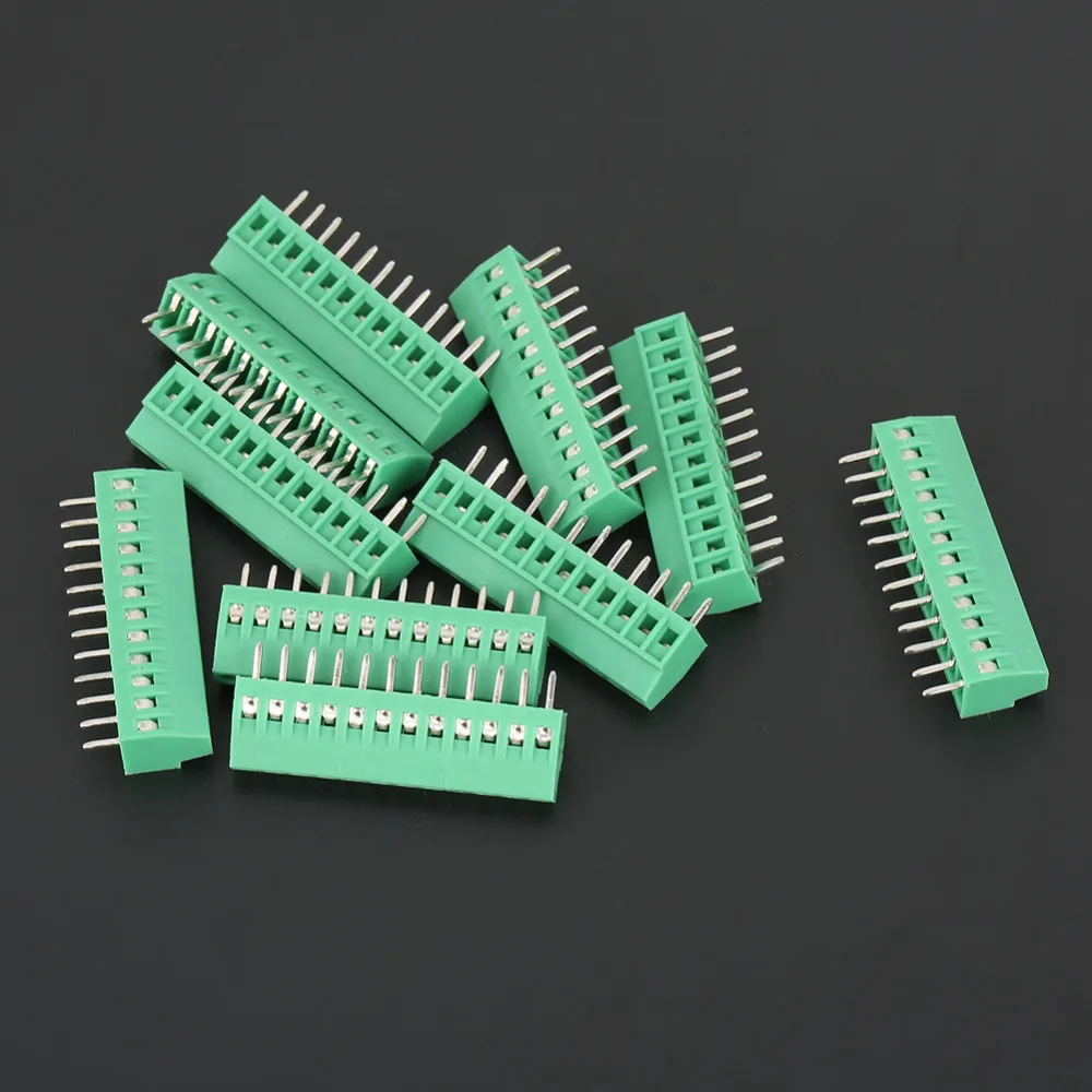 10 шт. 12 Pin клеммный блок универсальный разъем 2 54 мм Шаг PCB винтовой