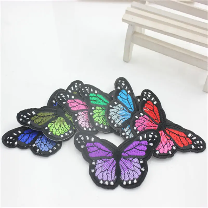 Высококачественные 1 шт. патчи для одежды многоцветные аппликации с бабочками