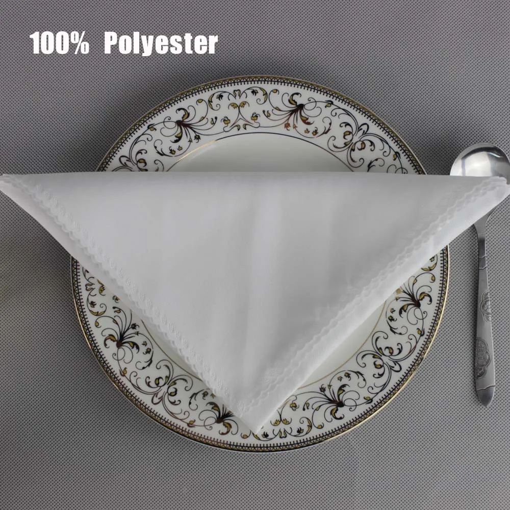 50 шт./лот 19 &quotбелый квадрат плотная Столовая салфетка для ресторана полиэстер