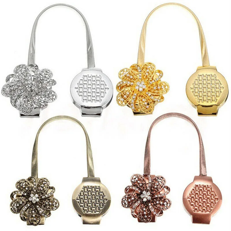 Новинка 2019 Магнитная завеса Tieback Rhinestone Holdback Drapery Tie Backs Хрустальная Пряжка зажимы