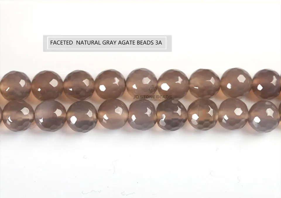 Матовая 5A 3A натурального серого агата Beads4/6/8/10/12/14 мм Гранёные с одной и плоские с другой стороны оникс свободные драгоценные бусы из работа ручная работа драгоценных камней для изготовления ювелирных изделий