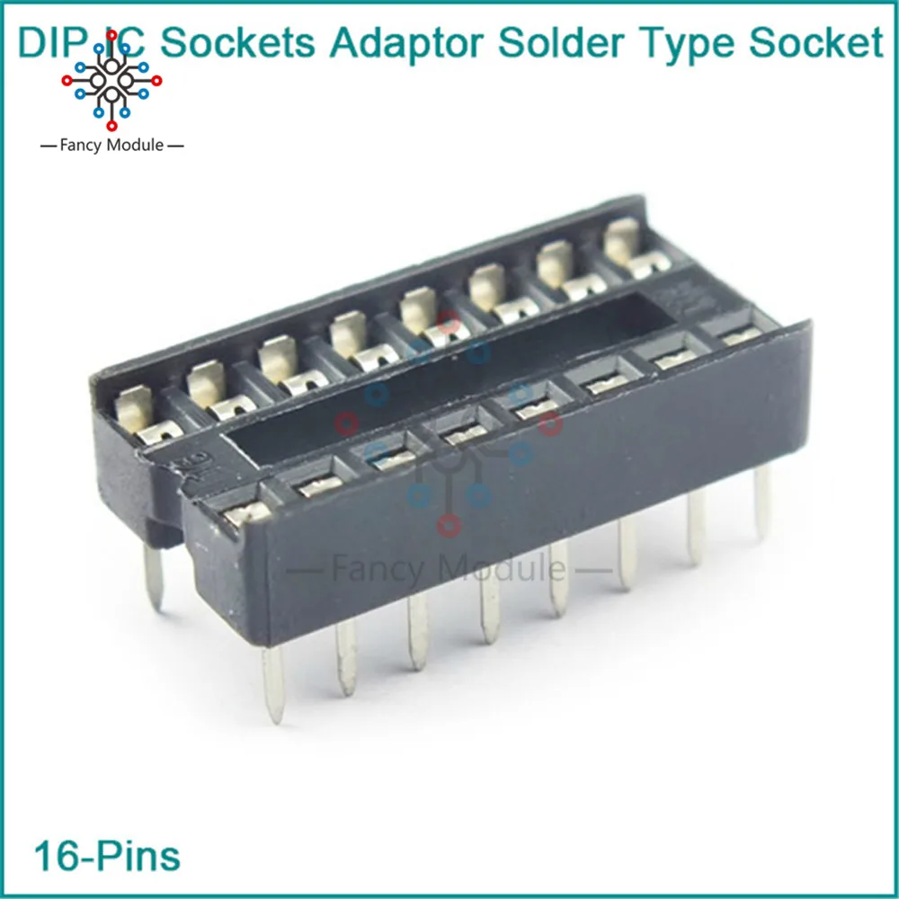 10 шт. черные 16 контактные переходники для ИС|socket adaptor|socket dipsocket ic |