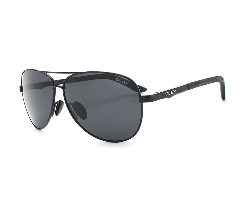 OLEY Unisex polarized Sunglasses Men luxury brand Women Retro pilot Sun Glasses Classic black lens polaroid UV400 Y109