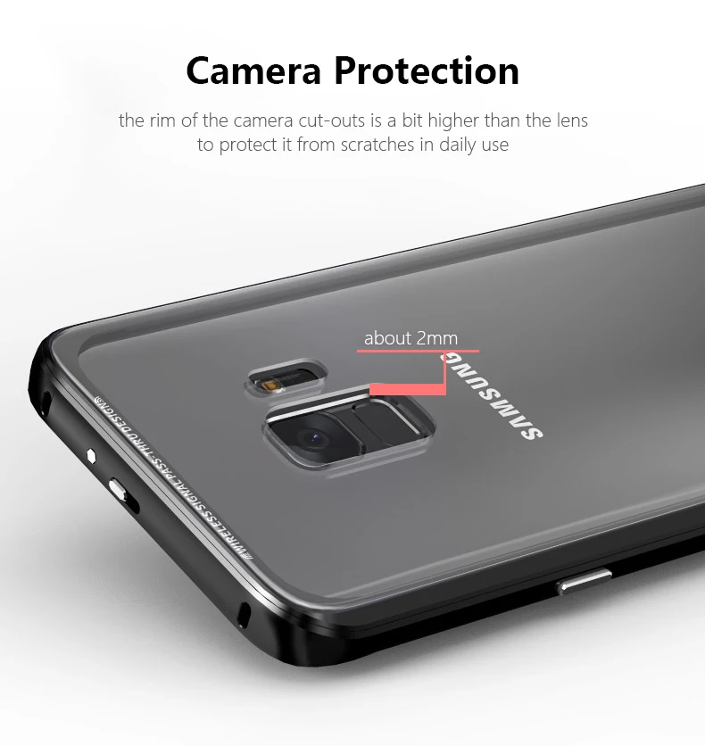 LUPHIE для samsung Galaxy S9 чехол Роскошный Жесткий металлический алюминиевый прозрачный закаленное стекло задняя крышка чехол для телефона для S9 Plus