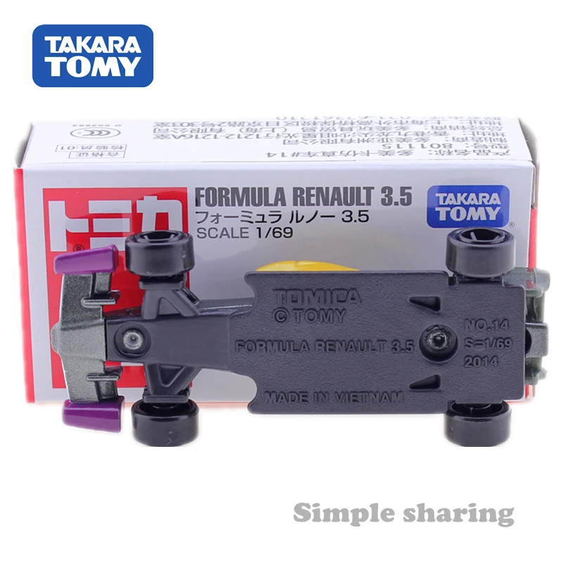 Takara Tomy Tomica № 14 формула Renault 3 5 модель комплект 1: 69 литья под давлением модели