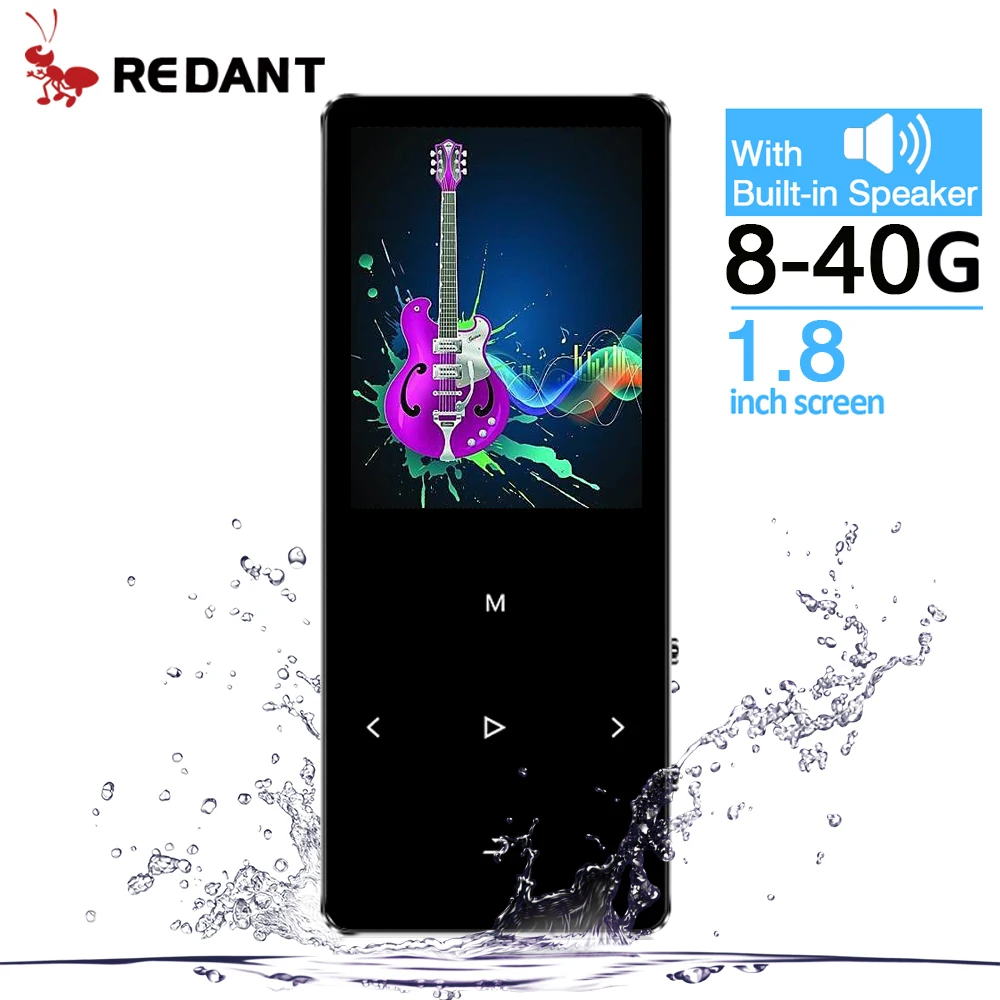 REDANT mp3 плеер с динамиком 1 8 дюймов экран сенсорные клавиши радио fm мини USB MP 3 HiFi