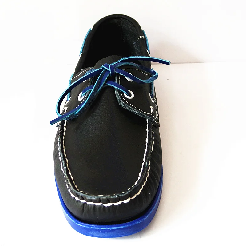 Мужские мокасины из натуральной кожи на шнуровке | Обувь