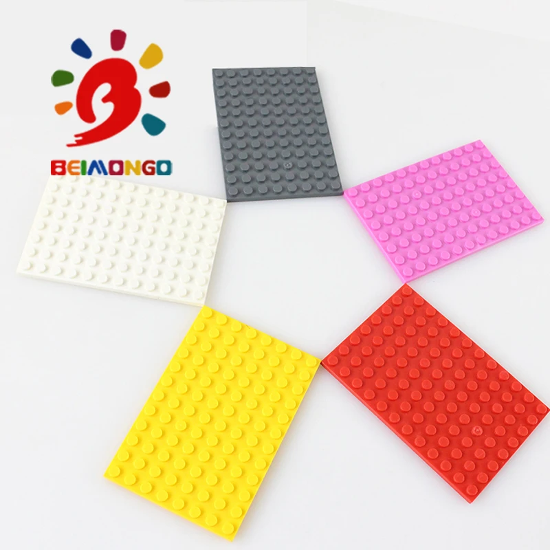 Бесплатная доставка! BEIMONGO блоки пластина 8x12 строительные 10 шт. обучающие и
