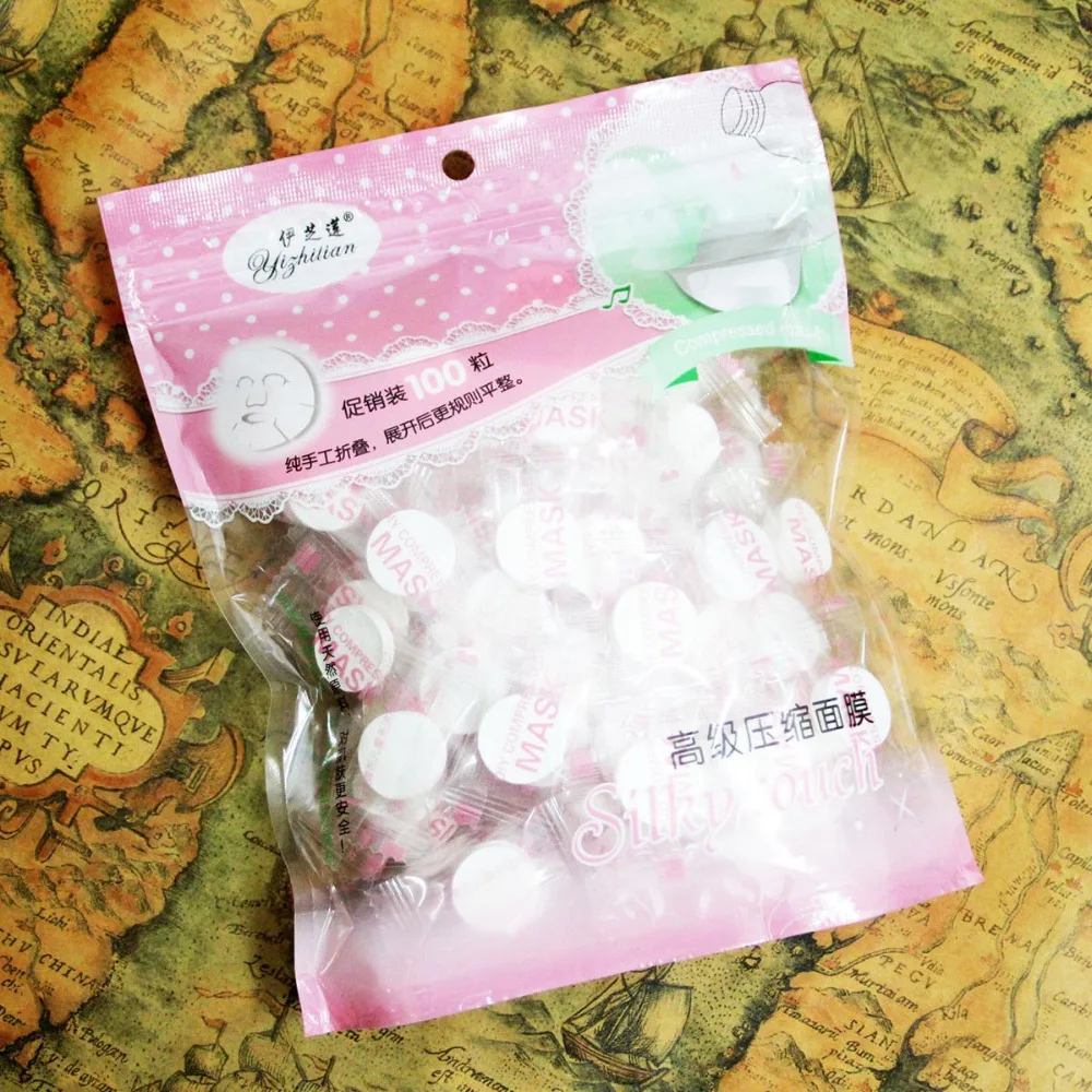 Одноразовые спрессованные маски для лица женщин сделай сам бумага ухода за