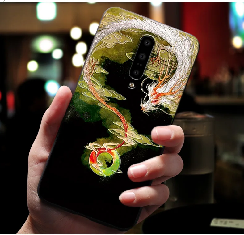 Китайский Sayings Yu Yue Longmen Carps Jumping ворота дракона искусство чехол для телефона oneplus 7 Pro для oneplus 7 Чехол