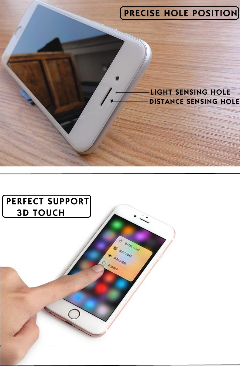 3 шт./лот, Защитное стекло для iphone, полное покрытие, закаленное стекло для iphone 6, 7, 8, защита экрана, для iphone 8 Plus