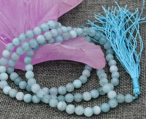 free shipping 6-10mm stone Buddhist Natural 108 Prayer Beads Mala Bracelet Necklace | Украшения и аксессуары