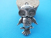 6pcs antique silver toneanique bronze cute night owl pendant charmfindingfit 2pcs rhinestonediy accessory jewelry making