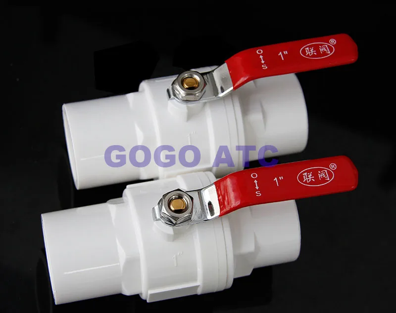 ПВХ экологически чистый и прочный шаровой клапан с стальной ручкой диаметром 20 63