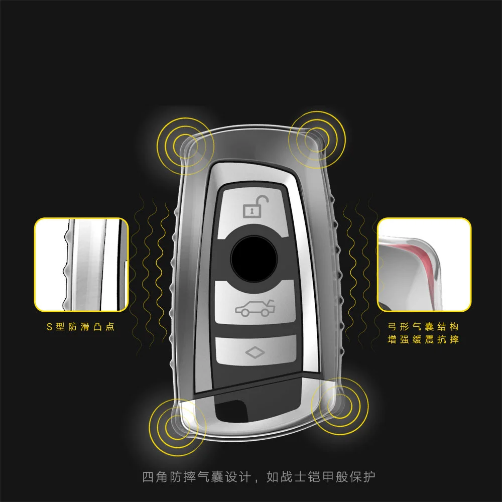 Car Styling Remote Key Cover Case Fit For BMW F05 F10 F20 F30 Z4 X1 X4 X6 M1 M3 Chain Ring Covers TPU Soft | Автомобили и
