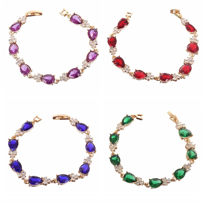 Новые женские украшения модные браслеты золотого цвета браслет цепочка Cz