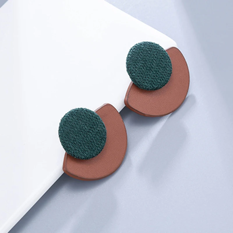 Корейские серьги подходящие по цвету из цинкового сплава акриловые серьги-капли