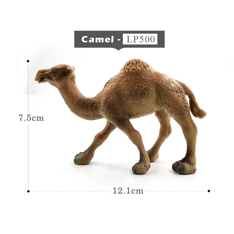 Camel Искусственная Зебра, Лев, шимпанзе, пришедший волк, модель животного, фигурка, пластиковое украшение, развивающая игрушка, подарок для ребенка - Цвет: Camel