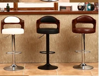 bar chair solid wood retro back lift rotating stool front desk cashier bar chair 012