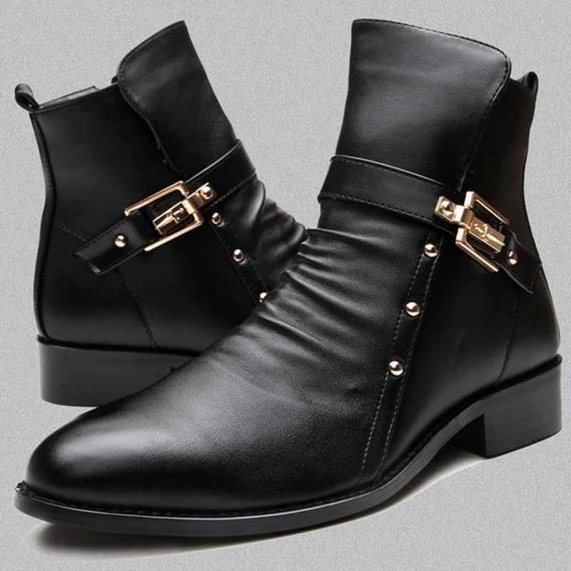 Tangnest/Новинка 2017 года мужские зимние ботинки из натуральной кожи Мужские в