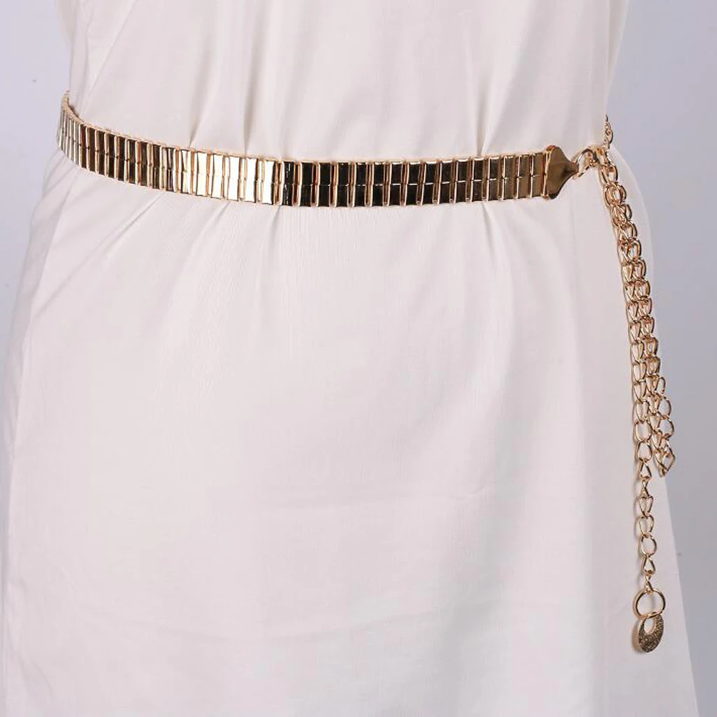 

Женский узкий пояс с металлической цепочкой, вечерние поясные цепные ремни с высокой талией на бедрах, 2019