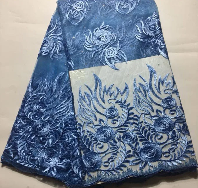 Африканская кружевная сетчатая ткань высокого качества из французского тюля с