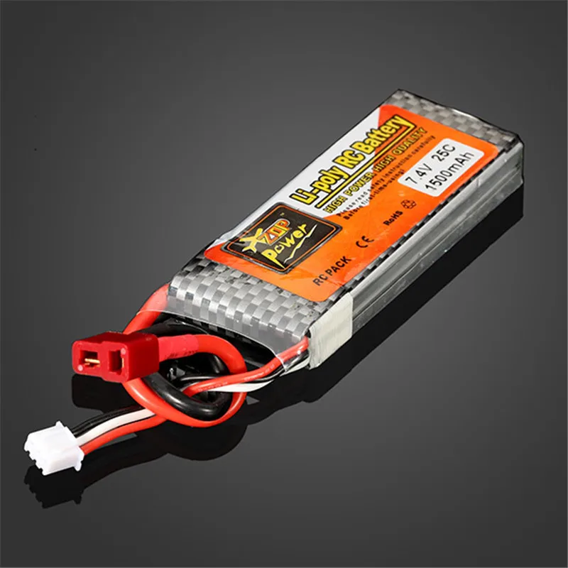Новый оригинальный ZOP Power 7 4 V 1500mAh 2S 25C Lipo Battery T Plug для игрушки на радиоуправлении