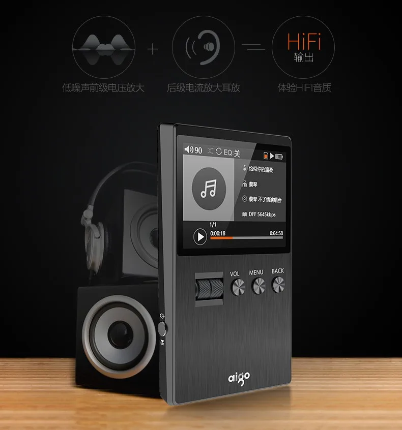 AIGO M6PLUS HiFi музыкальный плеер без потерь аудиофил мастер звук DSD Профессиональный портативный HD без потерь MP3 плеер Поддержка 128G