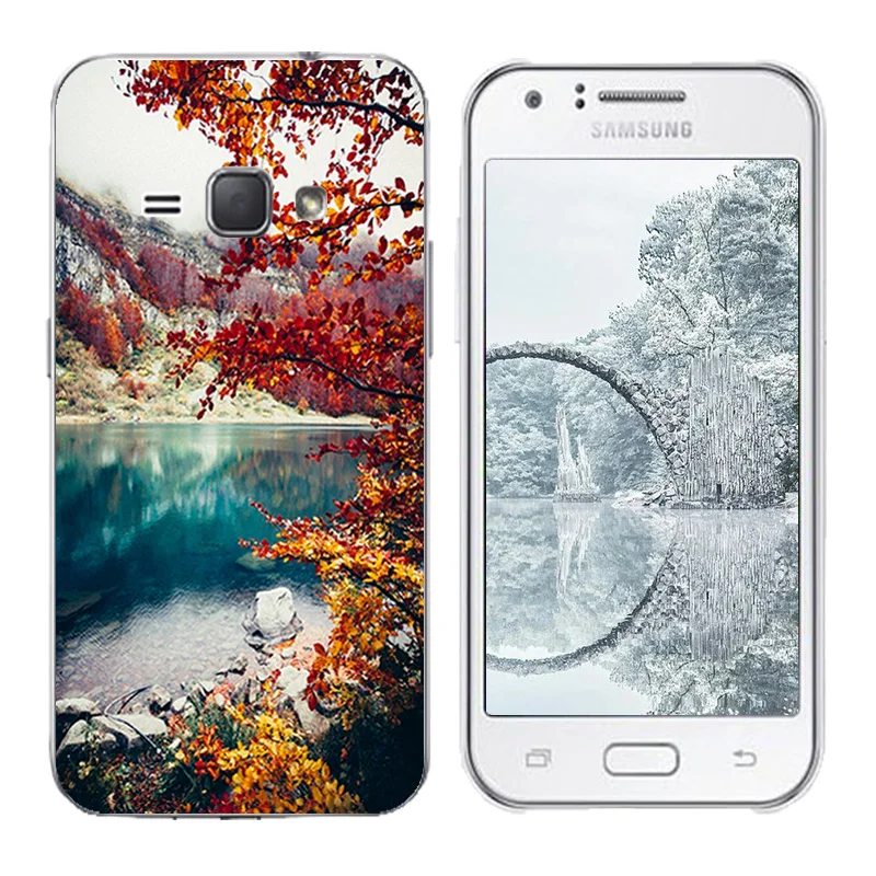Чехол для Samsung J1 2016 мягкий чехол из ТПУ Fundas J120F SM-j120f/ds силиконовые чехлы с принтом