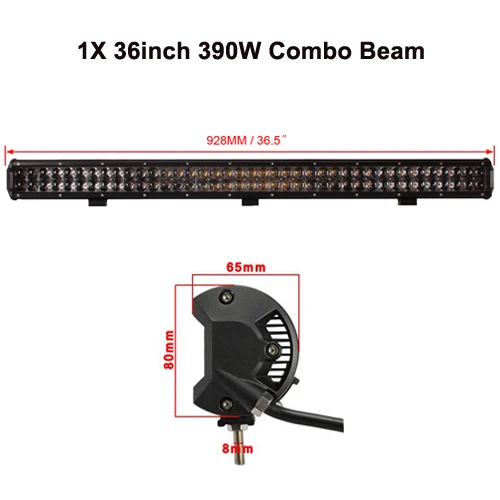 36inch 390W no wire SufeMotec 4D 20 23 28 36 дюймов 210 Вт 240 Вт 300 Вт 390 Вт 480 Вт светодиодный рабочий светильник для внедорожников, 4WD лодок, внедорожников, ATV лодок, вождения - Цвет: 36inch 390W no wire