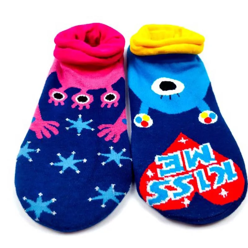

ALYDamei cartoon Spoof socks Monster Alien fashion novelty funny cute Low Cut Ankle women sock comfortable cotton socks
