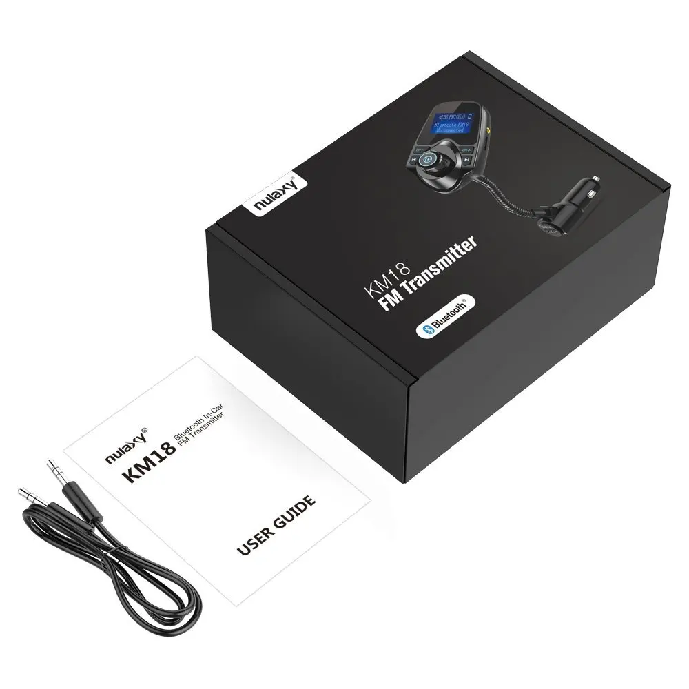 Nulaxy Автомобильный MP3 плеер FM передатчик Bluetooth гарнитуры car Kit модулятор для iPhone 8 с