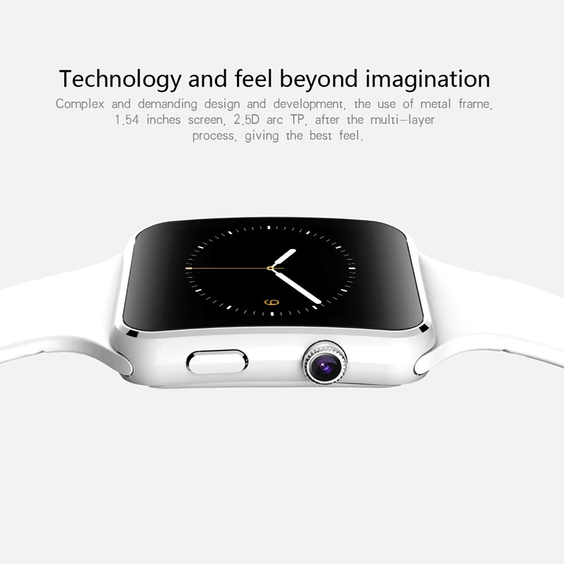 Interpad X6 Смарт-часы на запястье Bluetooth Android Smartwatch для Samsung Huawei Sony Xiaomi Sim TF карта трекер