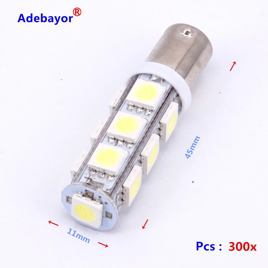 300X Авто BA9S t11 5050 led 13 SMD 6523 1895 W6W T4W светильник 12V рулевой указатель поворота панель