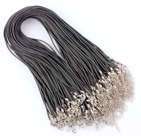 qianbei wholesale bulk lot 30pcs black rubber string necklace cord hooks necklaces for women gift wedding jewelry