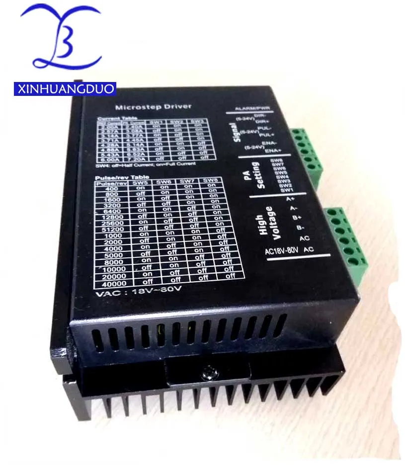 Драйвер шагового двигателя цифровой контроллер 860 пик 6A 256 micsteps 24VDC ~ 110VDC или 18VAC