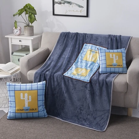 Cushion Blanket15 2 в 1 хлопок скандинавские Мультяшные олени складное лоскутное мягкое стеганое одеяло печатное квадратное домашнее офис автомобиль бросок диванная подушка под спину - Цвет: Cushion Blanket15